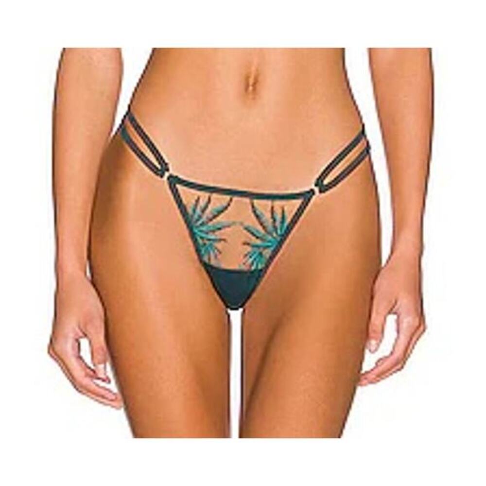 NOT FOR SALE Elegant Black and Teal Embroidered Panties